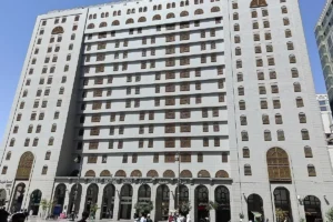 Hotel and Taiba shopping centre facade near Masjid an-Nabawi, Madinah