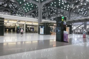 Concourse of Madinah station on the Haramain High Speed Railway