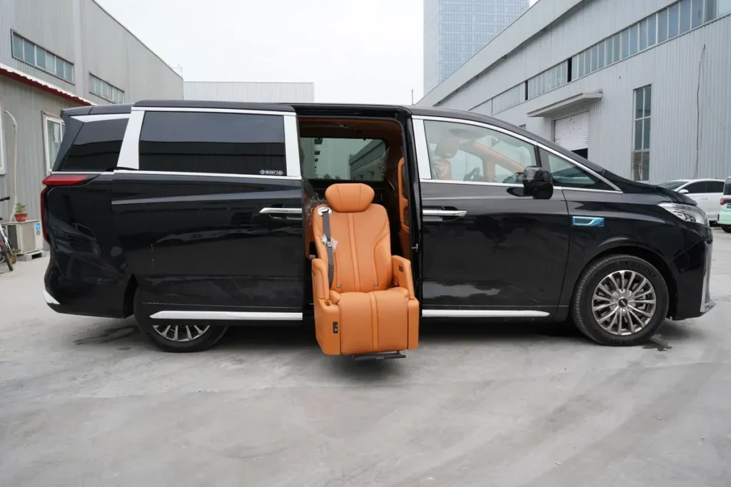 Minivan with a swivel access seat for easier boarding; generic