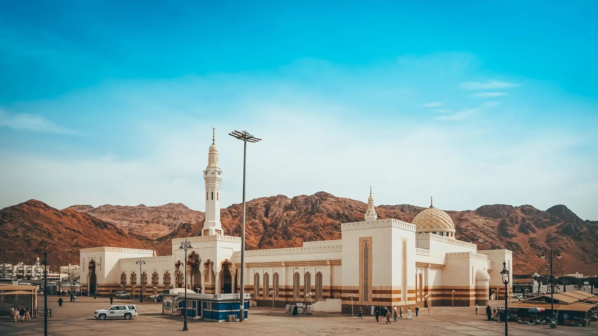 Mosque area below Mount Uhud, Madinah