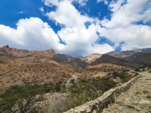 The old stone paved camel trail from Taif down toward Makkah